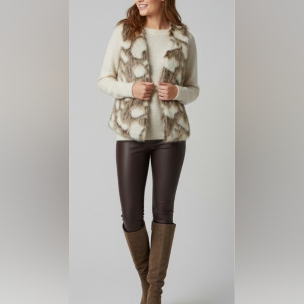 Neutral Faux fur vest - Picture 16 of 16